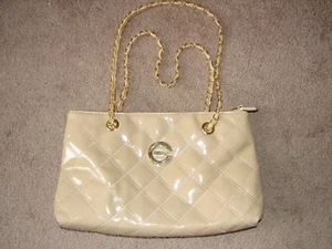 Elizabeth Grant Geldbörse Handtasche Lackleder Goldrand  - Bild 1 von 5