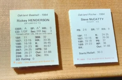 Conjunto de equipo de béisbol profesional Statis original Oakland A's 1984 Foto 1 de 2