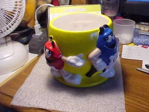 M&M's Ceramic Candy Holder 5 Inches by 4 1/2 Inches - Picture 1 of 4