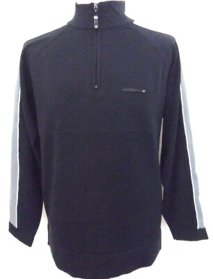 Duck and Cover Knitted Jumper Half Zip Contrast Trim nNavy Men's Sizes: S - XL - Image 1 of 4