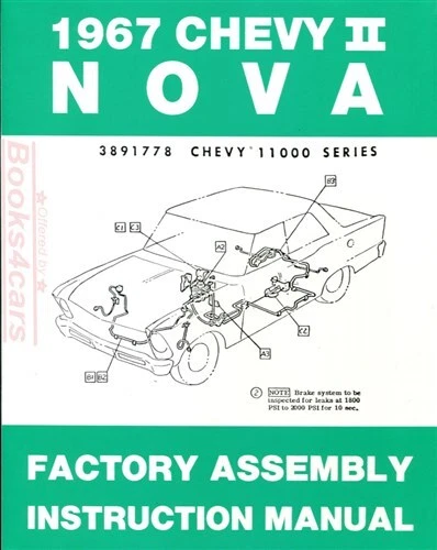 CHEVROLET CHEVY II 1967 MONTAJE MANUAL TALLER REPARACIÓN RESTAURACIÓN FÁBRICA Foto 1 de 1