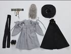 Doll Outfit Clothes Dress Witch Hat Wig Shoes for 1/4 BJD MSD Girl Doll Mani