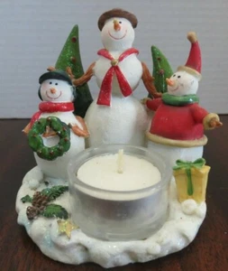 Snowmen Polyresin Tealight Candle Holder #365299 - Bild 1 von 6