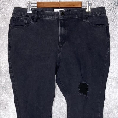 Jeans ajustados desgastados Lane Bryant para mujer de tiro alto Plus 18 cintura flexible elástica Foto 1 de 4