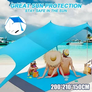 Beach Tent Sun Shelter - UPF50+ Pop Up Beach Canopy with Sandbags for Beach - Picture 1 of 12