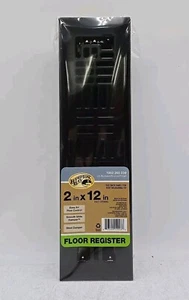 Hampton Bay Art Noureau 2 pulgadas X 12 pulgadas registro de piso de acero bronce frotado con aceite NUEVO - Imagen 1 de 6