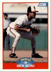 1989 Score Baseball Card Rick Schu Baltimore Orioles #452 - Picture 1 of 2