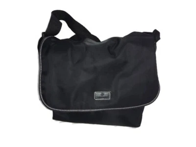 Bolso Cartera SAMSONITE Negro Nylon 14 X 9 X 5.5 Lona Forrada Patrón de Puntos DE ALTA RESISTENCIA Foto 1 de 4