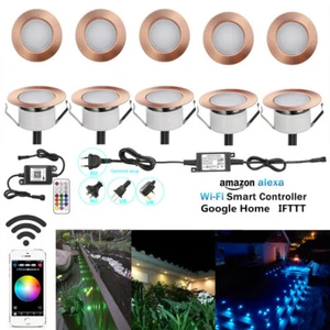 10 faretti da incasso WIFI RGB luce LED RGB lampada da esterno mini spot luci da incasso a pavimento - Foto 1 di 13