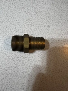 1" HOSE BARB X 1" MALE NPT Brass Pipe Fitting NPT Thread Gas Fuel Water Air - Picture 1 of 1