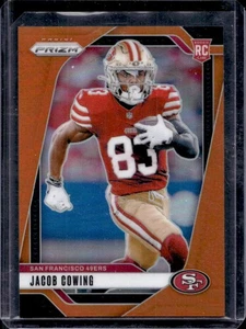 Prizm Jacob Cowing RC 2024 naranja novato #215/249 49ers - Imagen 1 de 2