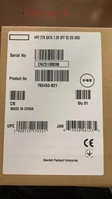 NEW 765455-B21 765869-001 HPE 2TB 7.2K SATA 6G 2.5IN MIDLINE 512E HDD Hard Drive - Image 1 of 3