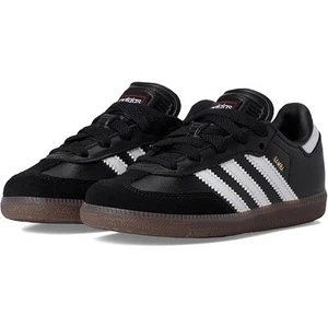 NWT adidas Unisex Big Kid Samba Indoor Sneaker, Black/White/Gum-Size 5.5 - Picture 1 of 7