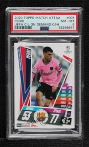2020-21 Topps Match Attax UCL On Demand Pack 1 Pedri #OD005 PSA 8 Rookie RC - Picture 1 of 5