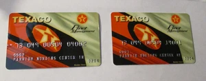 2- Tarjetas de Coleccionistas Raras TEXACO Fleet Mgt De Colección Caducadas - Imagen 1 de 8