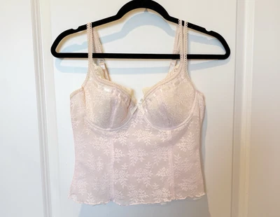VTG Rampage Womens  Lace Trim Coquette Corset Top Size 36C Feminine Dainty Y2K - Image 1 of 4