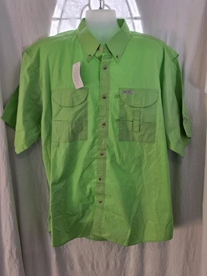 Tiger Hill Mens Button Up Shirt XXL Green Performance Poplin Fishing Outdoors - Image 1 of 4