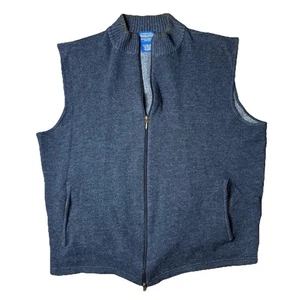 Pendleton Lana de Cordero Para Hombre Cremallera Completa Suéter Chaleco Chaqueta Talla XL Granate Azul Marino - Imagen 1 de 7