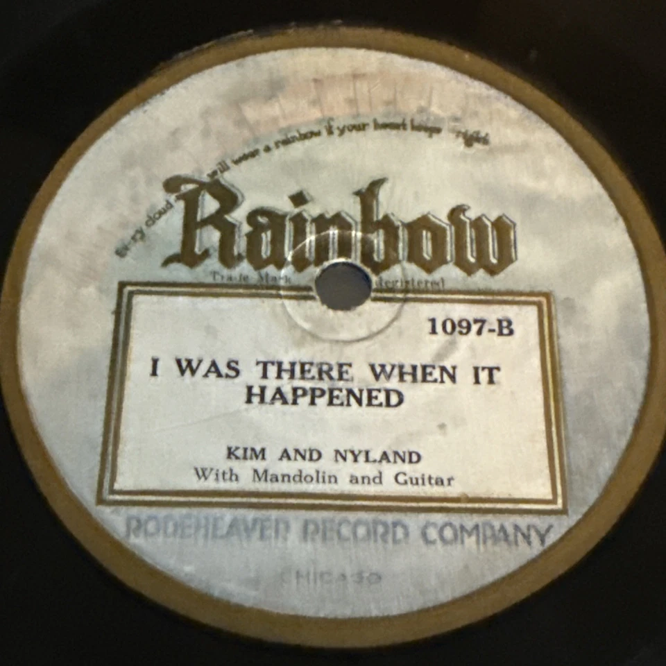 1923 GOSPEL mandolin + guitar KIM & NYLAND 78 rpm RAINBOW 1097 Rare Issue V - Image 1 of 4