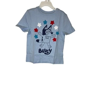 Old Navy Boys Bluey Graphic Tee Shirt Kids 5T Blue Red White Stars NWT - Picture 1 of 5