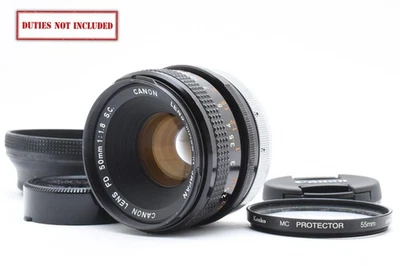 O mark [Exc+5 w/Hood] Canon FD 50mm f/1.8 S.C. SC Manual Focus Lens From JAPAN 8 - Image 1 of 4