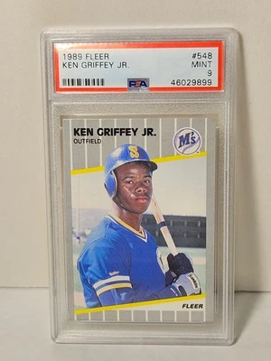 1989 Fleer - Ken Griffey Jr #548 (RC) PSA 9 - Imagem 1 de 2