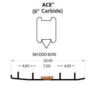 Woodys Ace Runners with 6in. Carbide for 2001-2004 Ski-Doo Summit 800 Highmark X - Picture 1 of 2