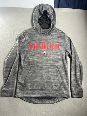Atlanta Hawks Nike Hoodie Sweatshirt Men Sz M Gray Pullover Hoodie Dri Fit Tech - Image 1 of 4