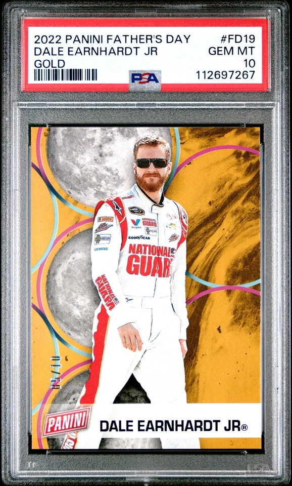 2022 Panini Father'S Day #FD19 Dale Earnhardt Jr Gold /10 PSA 10 - Image 1 of 2