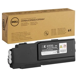 Dell W8D60 High Yield Toner Cartridge for C3760n/C3760dn/C3765dnf - Black - Picture 1 of 2