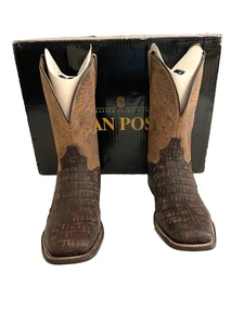 Dan Post Westernstiefel Herren Caiman Maxwell 9,5 braun Stockman neu im Karton exotisch 11 Zoll - Bild 1 von 8