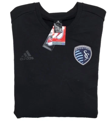 Adidas Climawarm Sporting KC Crew Neck Pullover Sweatshirt Men's size XL Black - Image 1 of 4