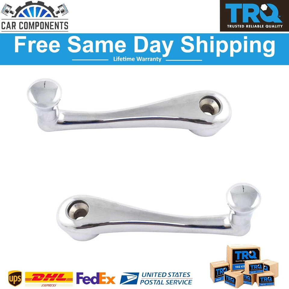 TRQ New Front Window Crank Handle Set For 1990-2010 Peterbilt 320 - Image 1 of 4