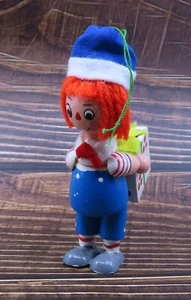 Vintage Kurt S. Adler Wooden Raggedy Andy Ornament 1980 By Bobbs Merrill Taiwan - Picture 1 of 11