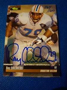 1995 RAY CHILDRESS CLASSIC PRO LINE AUTOGRAPHED AUTO CARD #19A OILERS /1200 - Picture 1 of 2
