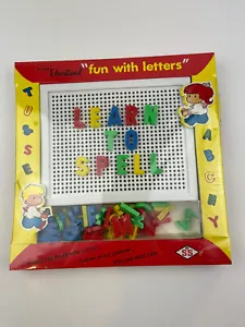 HT SS Vintage Fun With Letters Educational Learning Pegboard Set Toys Kids NEW - Picture 1 of 8