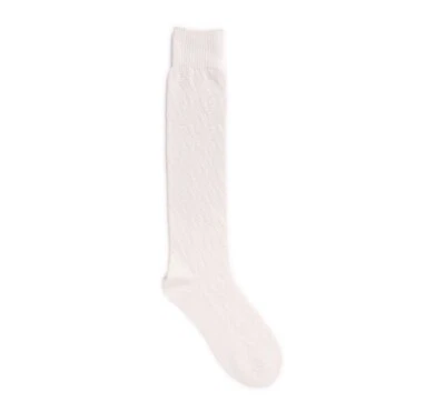MUK LUKS Women’s Knee High Diamond Socks Sizes 6-11 Polyester • IVORY - Image 1 of 3
