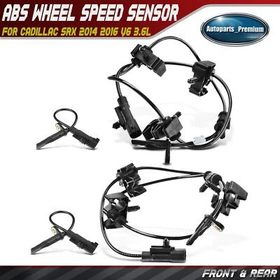 4 件全新前后 ABS 车轮速度传感器适用于凯迪拉克 SRX 2014 2016 V6 3.6L — 第 1/4 张图片