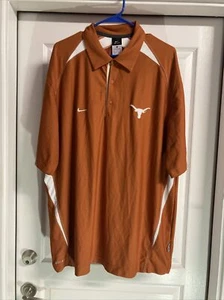 1990s Nike Dri-Fit On Field/Coaches Texas Longhorns NCAA Polo Shirt Men's XL - Picture 1 of 8