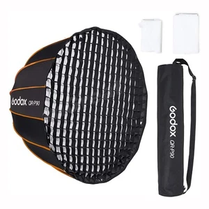 Godox QR-P90 90CM Softbox with Grid, Parabolic Softbox Bowens Mount Quick Setup - Picture 1 of 12