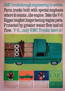 Camioneta GMC 1964 ""Bigger Tougher"" anuncio en color original - Imagen 1 de 1