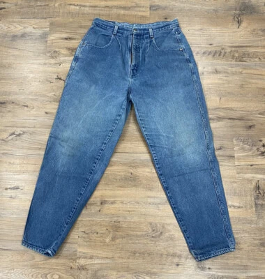 Jeans jeans vintage anos 90 Britannia cintura perna cônica feminino tamanho 16 algodão - Imagem 1 de 4