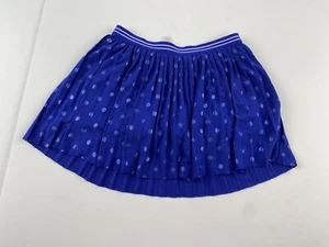 JUSTICE Kids Girl's Size 6 Skirt Polka Dots Blue Pleated - Picture 1 of 6