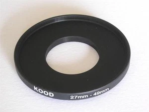 STEP UP ADAPTER 27MM-49MM STEPPING RING 27MM TO 49MM 27-49 FILTER ADAPTOR - Picture 1 of 1