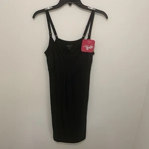 Ingrid & Isabel Sleeveless Maternity Dress Black Small Nursing Slip Soft NEW S - Picture 1 of 6