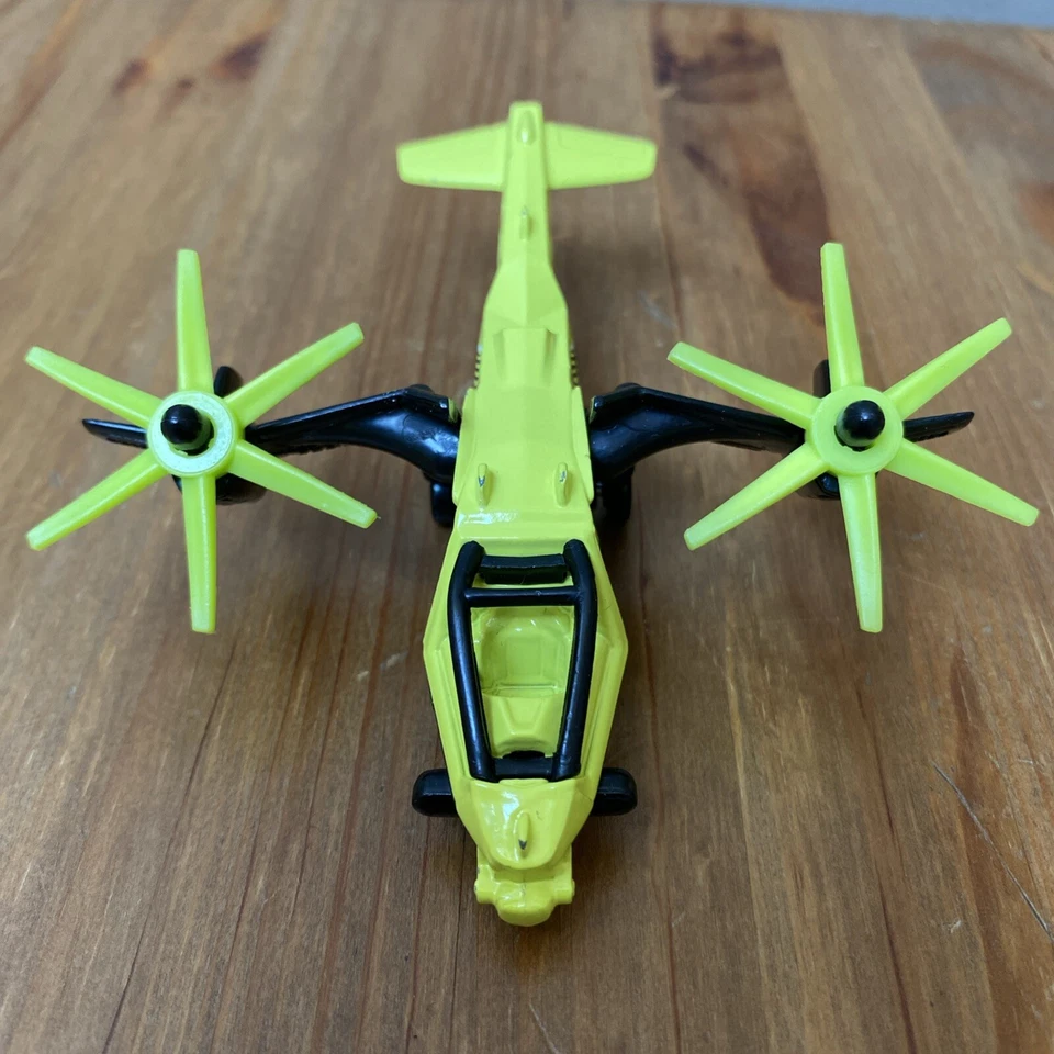 2012 Mattel SKY SAFARI Diecast Plane 1:64 Airplane Greenish-Yellow 4" Long - Image 1 of 4