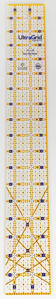 Quilting Ruler Ultragrid by Quiltcut 2.5 x 18" rectangle quilting ruler NEW - Image 1 of 1
