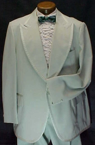 CHAQUETA DE ESMOQUIN RETRO DESPUÉS DE SEIS VERDE PASTEL CLARO VINTAGE PARA HOMBRES BODAS PROM Foto 1 de 1