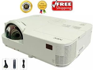 NEC NP-M332XS DLP Projector 3300 ANSI Short-Throw Home Theater 3D HD HDMI Bundle - Picture 1 of 7
