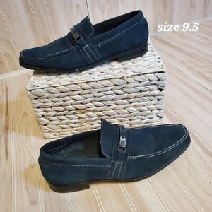 Stacy Adams Eagon Slip-On Suede Loafer Men's Navy Size 9.5 EUC - Picture 1 of 6